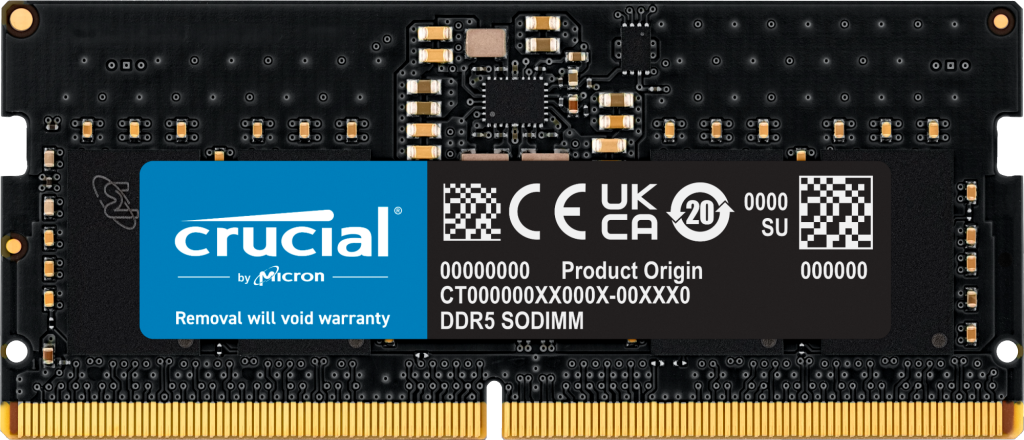 Crucial 8GB DDR5 5600MHZ SODIMM Memory Notebook-CT8G56C46S5 Crucial 8GB DDR5 5600MHZ SODIMM Memory Notebook-CT8G56C46S5